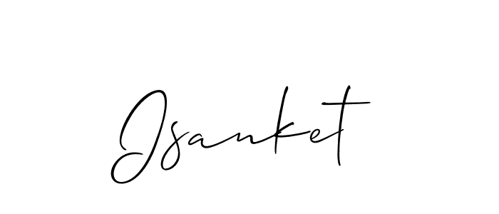 How to Draw Isanket signature style? Allison_Script is a latest design signature styles for name Isanket. Isanket signature style 2 images and pictures png