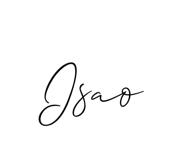 Make a beautiful signature design for name Isao. With this signature (Allison_Script) style, you can create a handwritten signature for free. Isao signature style 2 images and pictures png