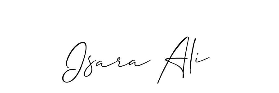 Use a signature maker to create a handwritten signature online. With this signature software, you can design (Allison_Script) your own signature for name Isara Ali. Isara Ali signature style 2 images and pictures png