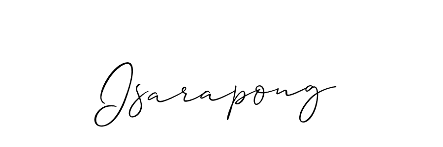 How to Draw Isarapong signature style? Allison_Script is a latest design signature styles for name Isarapong. Isarapong signature style 2 images and pictures png