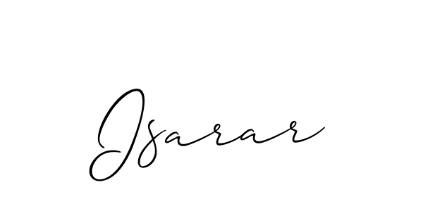 How to make Isarar signature? Allison_Script is a professional autograph style. Create handwritten signature for Isarar name. Isarar signature style 2 images and pictures png