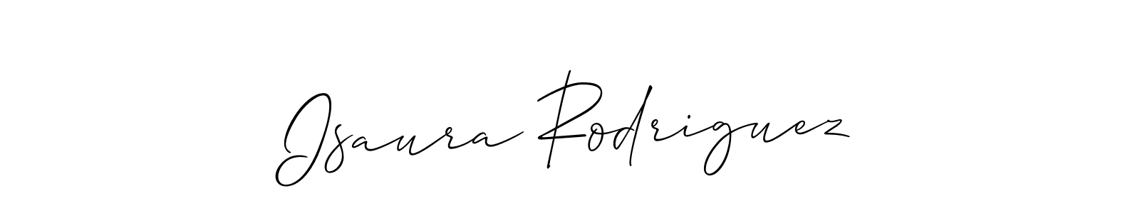 Create a beautiful signature design for name Isaura Rodriguez. With this signature (Allison_Script) fonts, you can make a handwritten signature for free. Isaura Rodriguez signature style 2 images and pictures png