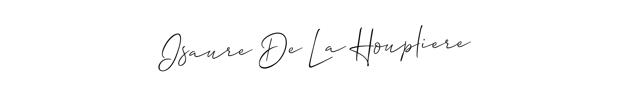 How to make Isaure De La Houpliere signature? Allison_Script is a professional autograph style. Create handwritten signature for Isaure De La Houpliere name. Isaure De La Houpliere signature style 2 images and pictures png