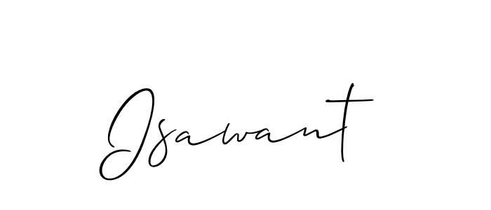 How to make Isawant name signature. Use Allison_Script style for creating short signs online. This is the latest handwritten sign. Isawant signature style 2 images and pictures png