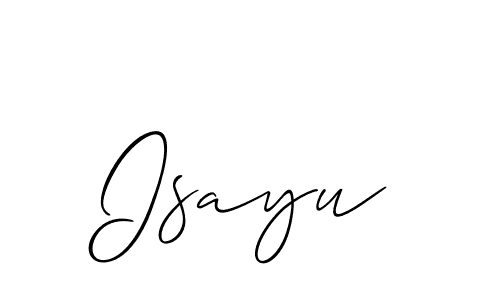 Make a beautiful signature design for name Isayu. With this signature (Allison_Script) style, you can create a handwritten signature for free. Isayu signature style 2 images and pictures png