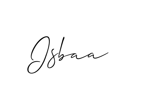 Allison_Script is a professional signature style that is perfect for those who want to add a touch of class to their signature. It is also a great choice for those who want to make their signature more unique. Get Isbaa name to fancy signature for free. Isbaa signature style 2 images and pictures png