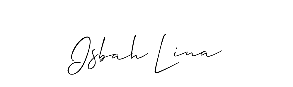 Best and Professional Signature Style for Isbah Lina. Allison_Script Best Signature Style Collection. Isbah Lina signature style 2 images and pictures png