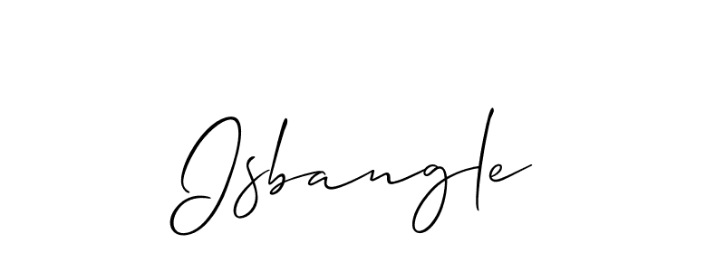 Make a beautiful signature design for name Isbangle. Use this online signature maker to create a handwritten signature for free. Isbangle signature style 2 images and pictures png
