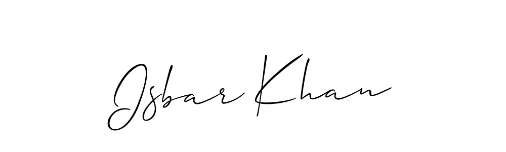 It looks lik you need a new signature style for name Isbar Khan. Design unique handwritten (Allison_Script) signature with our free signature maker in just a few clicks. Isbar Khan signature style 2 images and pictures png