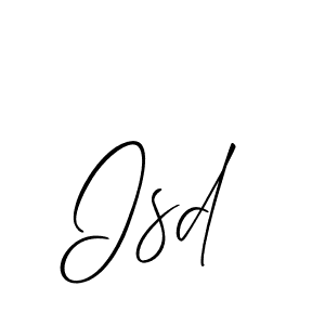 Make a beautiful signature design for name Isd. With this signature (Allison_Script) style, you can create a handwritten signature for free. Isd signature style 2 images and pictures png