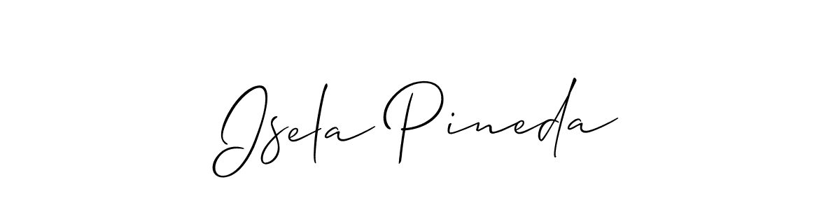 Design your own signature with our free online signature maker. With this signature software, you can create a handwritten (Allison_Script) signature for name Isela Pineda. Isela Pineda signature style 2 images and pictures png