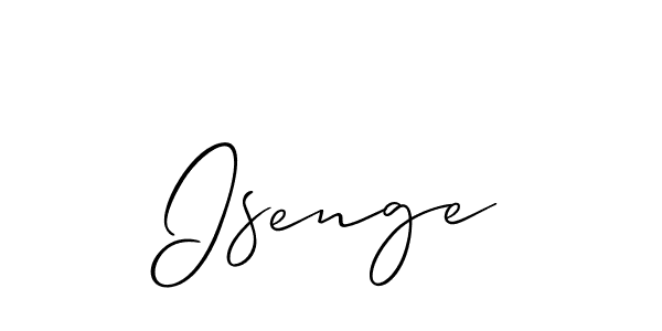 if you are searching for the best signature style for your name Isenge. so please give up your signature search. here we have designed multiple signature styles  using Allison_Script. Isenge signature style 2 images and pictures png