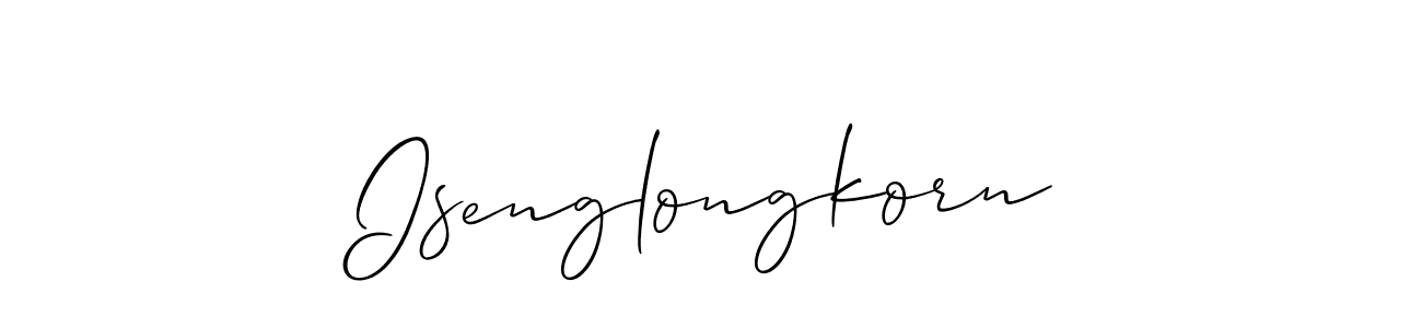 The best way (Allison_Script) to make a short signature is to pick only two or three words in your name. The name Isenglongkorn include a total of six letters. For converting this name. Isenglongkorn signature style 2 images and pictures png