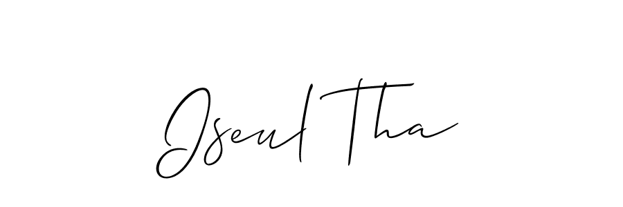 Design your own signature with our free online signature maker. With this signature software, you can create a handwritten (Allison_Script) signature for name Iseul Tha. Iseul Tha signature style 2 images and pictures png