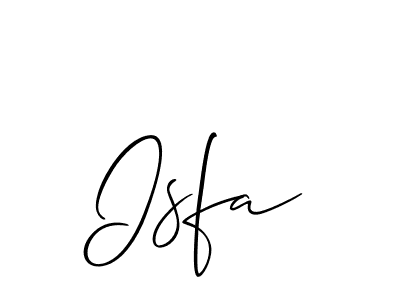 How to make Isfa name signature. Use Allison_Script style for creating short signs online. This is the latest handwritten sign. Isfa signature style 2 images and pictures png