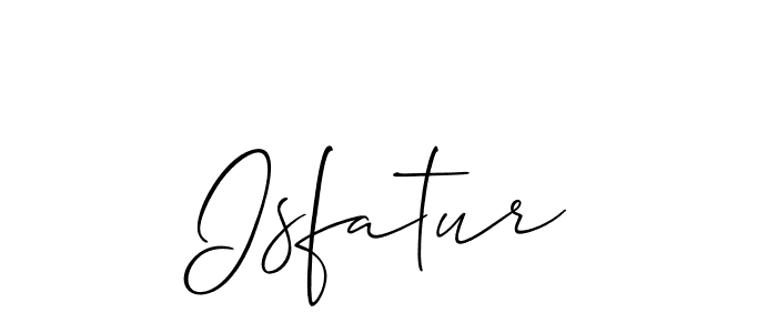 Once you've used our free online signature maker to create your best signature Allison_Script style, it's time to enjoy all of the benefits that Isfatur name signing documents. Isfatur signature style 2 images and pictures png