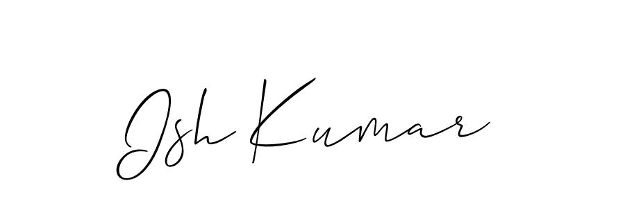 How to make Ish Kumar name signature. Use Allison_Script style for creating short signs online. This is the latest handwritten sign. Ish Kumar signature style 2 images and pictures png