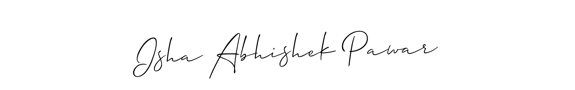 Best and Professional Signature Style for Isha Abhishek Pawar. Allison_Script Best Signature Style Collection. Isha Abhishek Pawar signature style 2 images and pictures png
