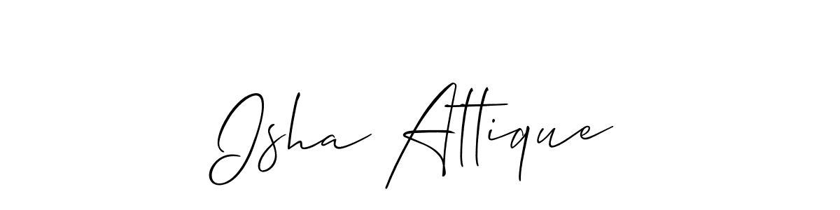 Once you've used our free online signature maker to create your best signature Allison_Script style, it's time to enjoy all of the benefits that Isha Attique name signing documents. Isha Attique signature style 2 images and pictures png