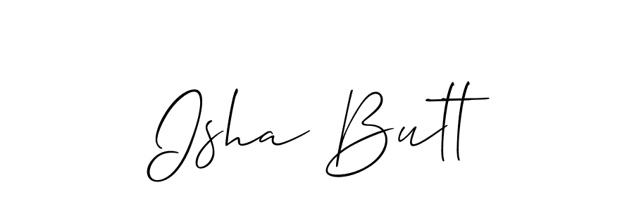 Also You can easily find your signature by using the search form. We will create Isha Butt name handwritten signature images for you free of cost using Allison_Script sign style. Isha Butt signature style 2 images and pictures png