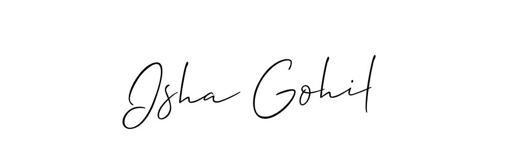 Make a beautiful signature design for name Isha Gohil. Use this online signature maker to create a handwritten signature for free. Isha Gohil signature style 2 images and pictures png