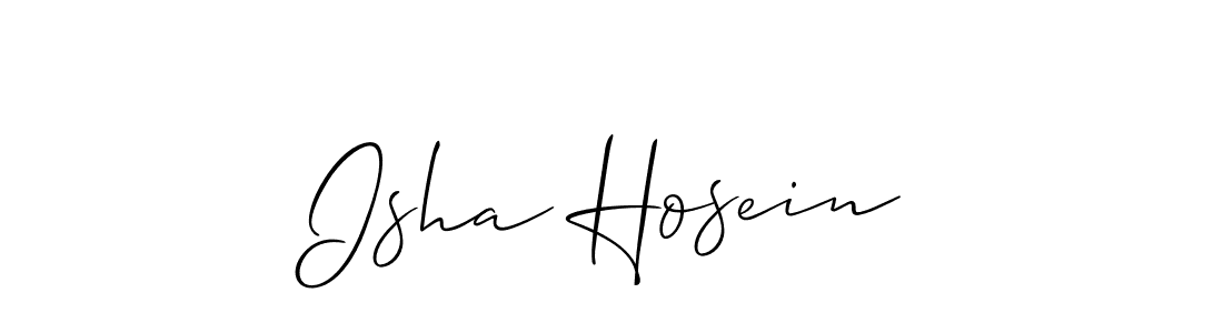 Make a short Isha Hosein signature style. Manage your documents anywhere anytime using Allison_Script. Create and add eSignatures, submit forms, share and send files easily. Isha Hosein signature style 2 images and pictures png