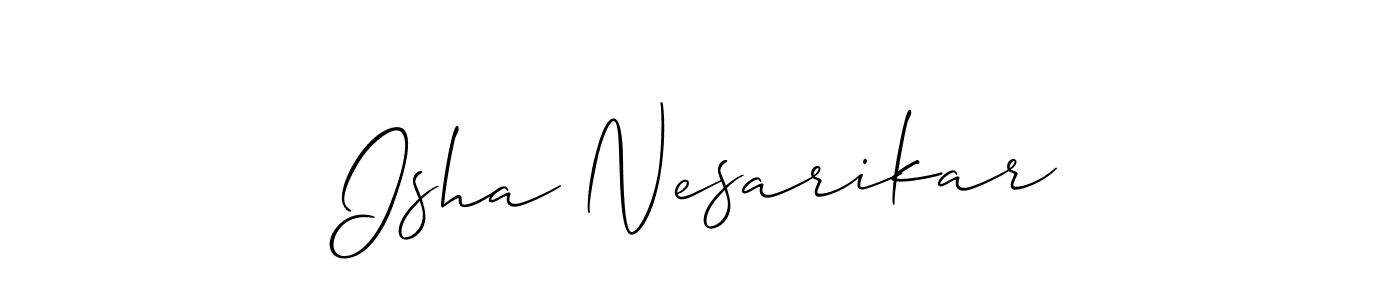 Here are the top 10 professional signature styles for the name Isha Nesarikar. These are the best autograph styles you can use for your name. Isha Nesarikar signature style 2 images and pictures png