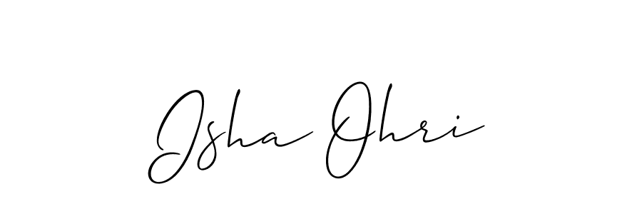 Similarly Allison_Script is the best handwritten signature design. Signature creator online .You can use it as an online autograph creator for name Isha Ohri. Isha Ohri signature style 2 images and pictures png