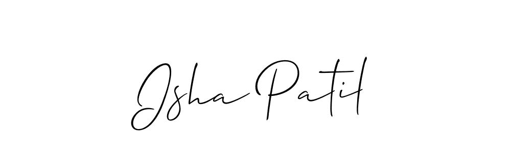 if you are searching for the best signature style for your name Isha Patil. so please give up your signature search. here we have designed multiple signature styles  using Allison_Script. Isha Patil signature style 2 images and pictures png