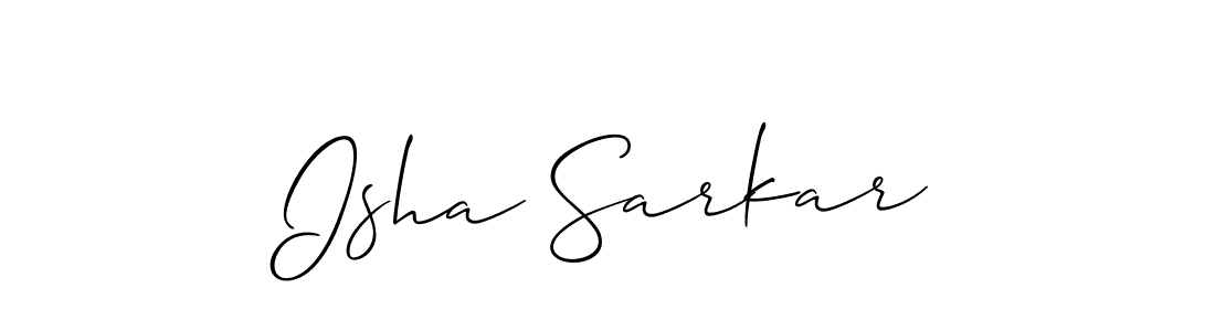 Also You can easily find your signature by using the search form. We will create Isha Sarkar name handwritten signature images for you free of cost using Allison_Script sign style. Isha Sarkar signature style 2 images and pictures png