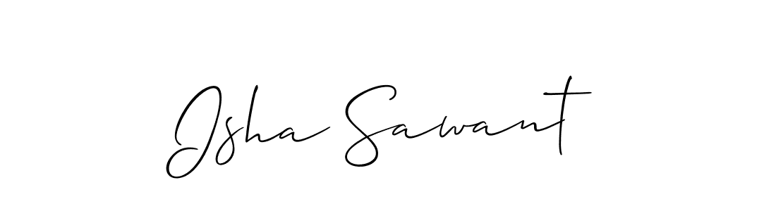 Create a beautiful signature design for name Isha Sawant. With this signature (Allison_Script) fonts, you can make a handwritten signature for free. Isha Sawant signature style 2 images and pictures png