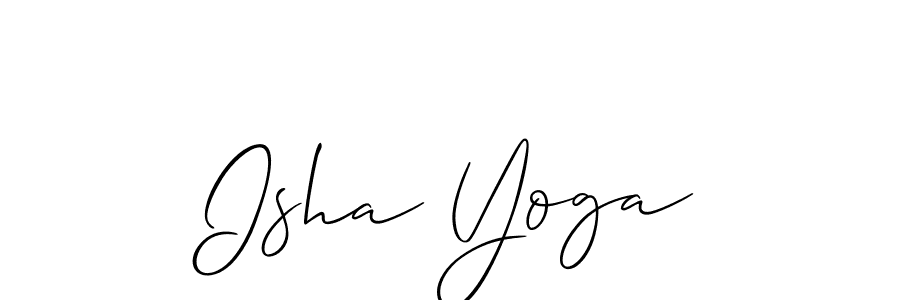 Use a signature maker to create a handwritten signature online. With this signature software, you can design (Allison_Script) your own signature for name Isha Yoga. Isha Yoga signature style 2 images and pictures png