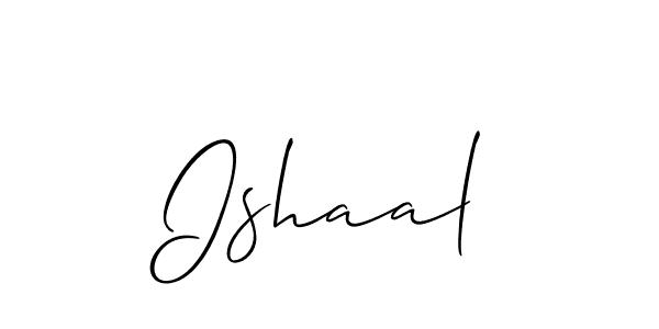 Create a beautiful signature design for name Ishaal. With this signature (Allison_Script) fonts, you can make a handwritten signature for free. Ishaal signature style 2 images and pictures png