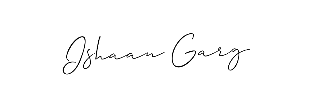 Design your own signature with our free online signature maker. With this signature software, you can create a handwritten (Allison_Script) signature for name Ishaan Garg. Ishaan Garg signature style 2 images and pictures png