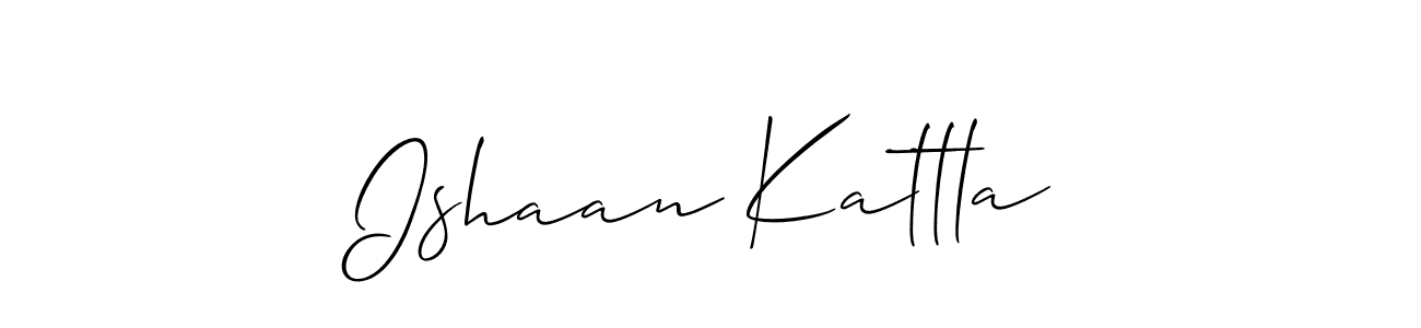 Also we have Ishaan Kattla name is the best signature style. Create professional handwritten signature collection using Allison_Script autograph style. Ishaan Kattla signature style 2 images and pictures png