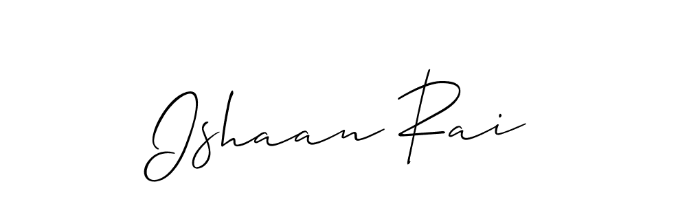 Create a beautiful signature design for name Ishaan Rai. With this signature (Allison_Script) fonts, you can make a handwritten signature for free. Ishaan Rai signature style 2 images and pictures png