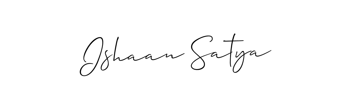 Allison_Script is a professional signature style that is perfect for those who want to add a touch of class to their signature. It is also a great choice for those who want to make their signature more unique. Get Ishaan Satya name to fancy signature for free. Ishaan Satya signature style 2 images and pictures png