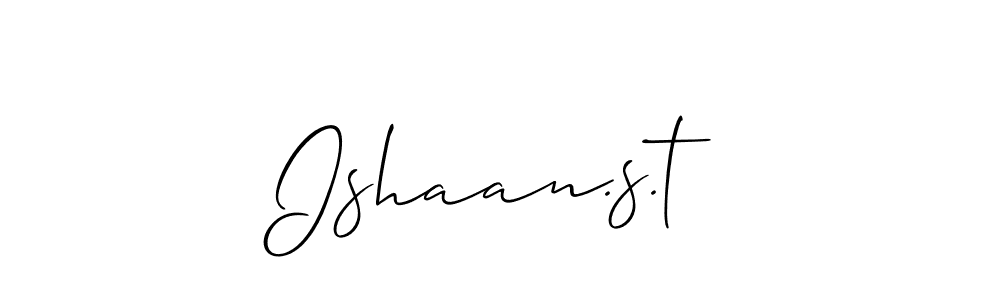 Use a signature maker to create a handwritten signature online. With this signature software, you can design (Allison_Script) your own signature for name Ishaan.s.t. Ishaan.s.t signature style 2 images and pictures png