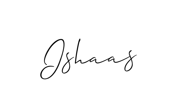 Also we have Ishaas name is the best signature style. Create professional handwritten signature collection using Allison_Script autograph style. Ishaas signature style 2 images and pictures png