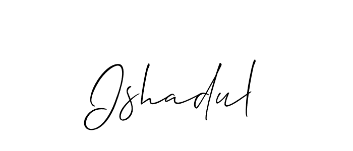 Make a short Ishadul signature style. Manage your documents anywhere anytime using Allison_Script. Create and add eSignatures, submit forms, share and send files easily. Ishadul signature style 2 images and pictures png