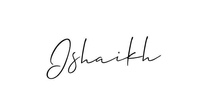 How to Draw Ishaikh signature style? Allison_Script is a latest design signature styles for name Ishaikh. Ishaikh signature style 2 images and pictures png