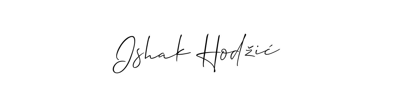 Make a beautiful signature design for name Ishak Hodžić. With this signature (Allison_Script) style, you can create a handwritten signature for free. Ishak Hodžić signature style 2 images and pictures png