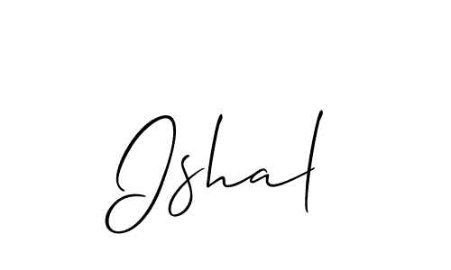 Best and Professional Signature Style for Ishal. Allison_Script Best Signature Style Collection. Ishal signature style 2 images and pictures png