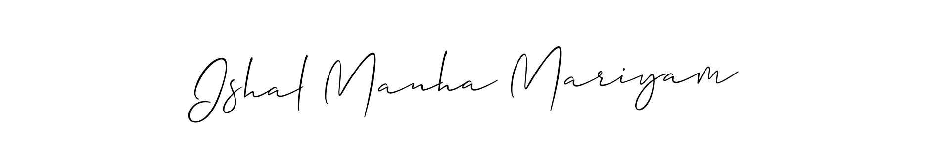 Once you've used our free online signature maker to create your best signature Allison_Script style, it's time to enjoy all of the benefits that Ishal Manha Mariyam name signing documents. Ishal Manha Mariyam signature style 2 images and pictures png