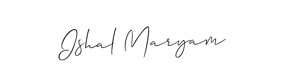 Once you've used our free online signature maker to create your best signature Allison_Script style, it's time to enjoy all of the benefits that Ishal Maryam name signing documents. Ishal Maryam signature style 2 images and pictures png