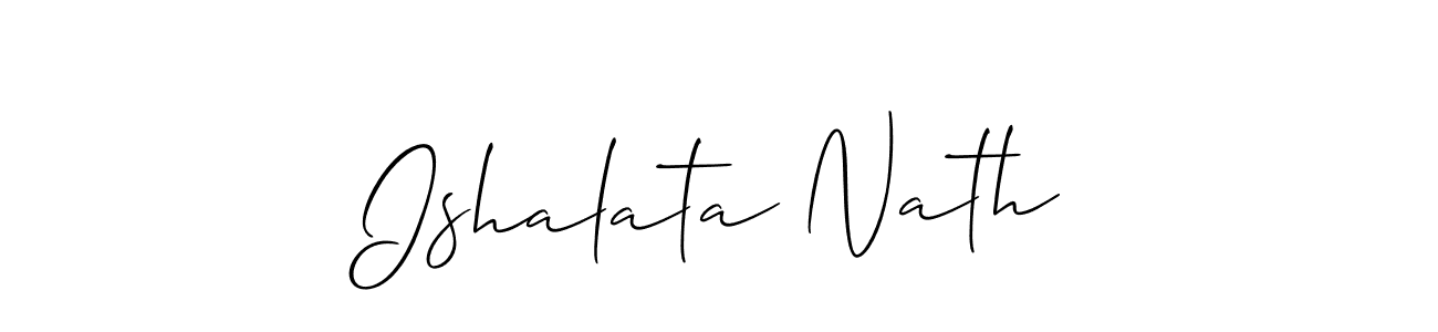 How to make Ishalata Nath name signature. Use Allison_Script style for creating short signs online. This is the latest handwritten sign. Ishalata Nath signature style 2 images and pictures png