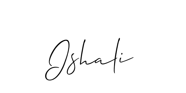 How to Draw Ishali signature style? Allison_Script is a latest design signature styles for name Ishali. Ishali signature style 2 images and pictures png