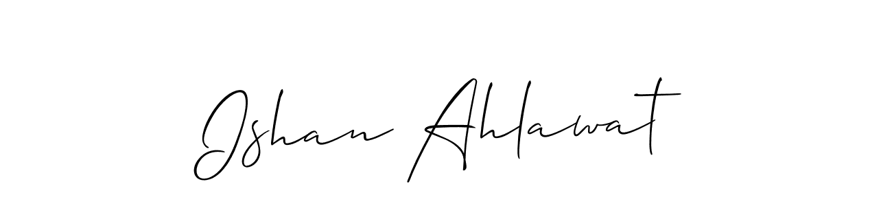 if you are searching for the best signature style for your name Ishan Ahlawat. so please give up your signature search. here we have designed multiple signature styles  using Allison_Script. Ishan Ahlawat signature style 2 images and pictures png