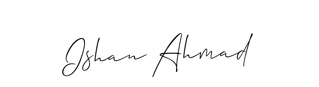 How to Draw Ishan Ahmad signature style? Allison_Script is a latest design signature styles for name Ishan Ahmad. Ishan Ahmad signature style 2 images and pictures png