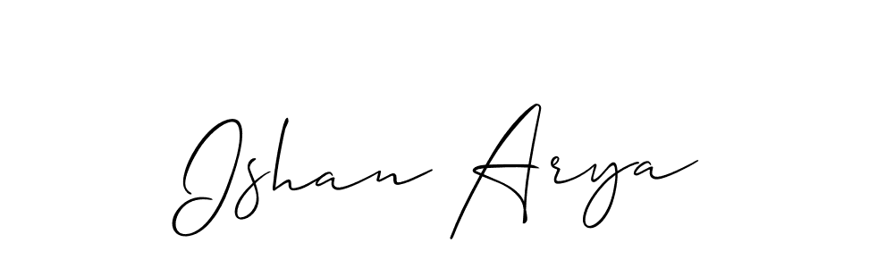 Design your own signature with our free online signature maker. With this signature software, you can create a handwritten (Allison_Script) signature for name Ishan Arya. Ishan Arya signature style 2 images and pictures png